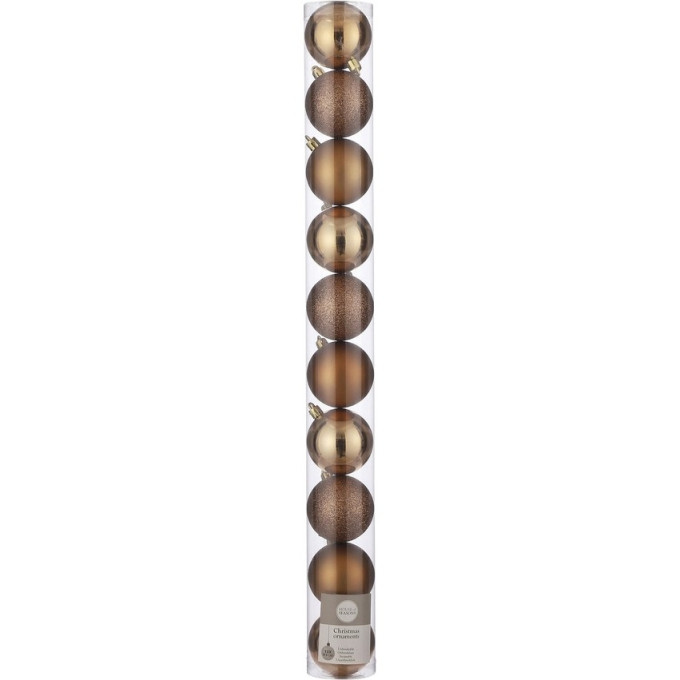 Набор пластиковых шаров HOUSE OF SEASONS, Ø 6 см, медь, 10 шт. 85399